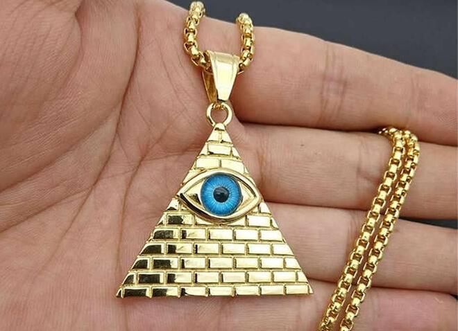 Masonic amulet in the form of a necklace for wealth (the all-seeing eye)