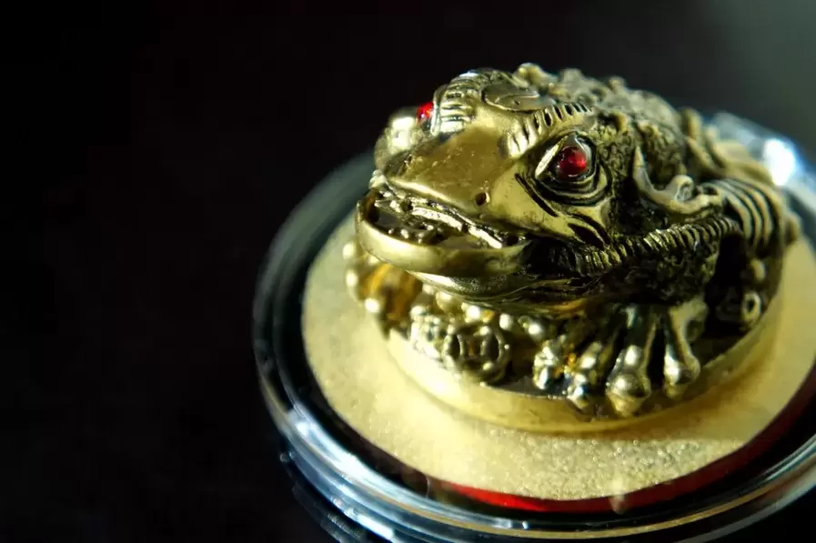 Good luck talisman - three-legged frog